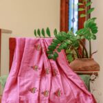 Machli fish work Silk kurti material