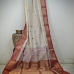 Handloom - Maheshwari Silk -Pearl White
