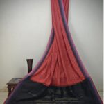 Ilkal Saree -  Red Checks & Black
