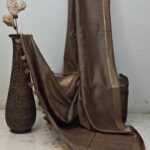Muga Tussar silk  (Sand Brown)