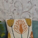 Big Yellow Flower Embroidery - Cushion Cover